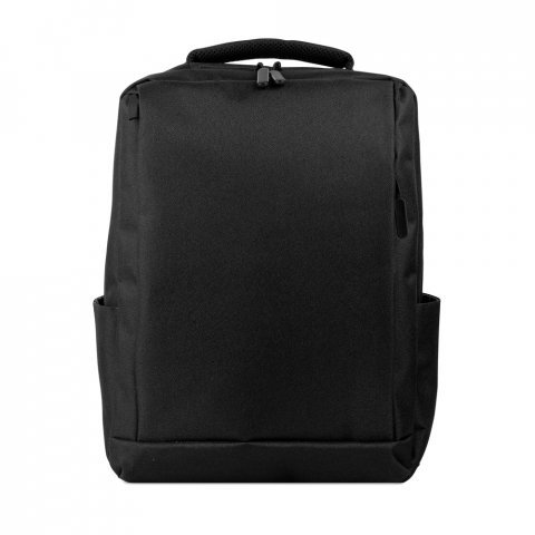 WLLINGTON. Mochila para notebook (15.6") com 2 divis&oacute;rias almofadadas, em 300D de alta densidade (14 L) - Preto