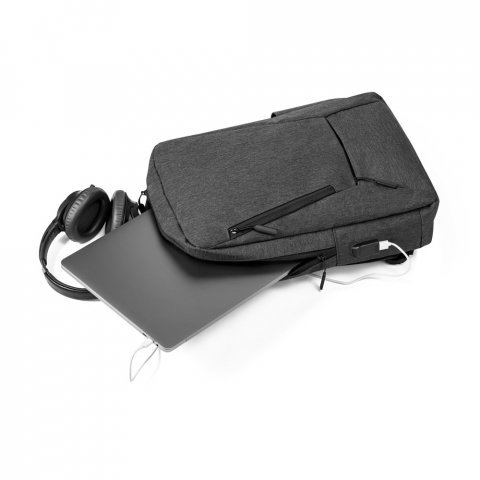 VERONA. Mochila para notebook 15.6" em 900D - Cinza escuro