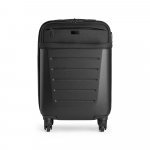 COIMBRA. Mala de viagem executivo em ABS e 600D com 4 rodas duplas e interior forrado (33 L) - Preto