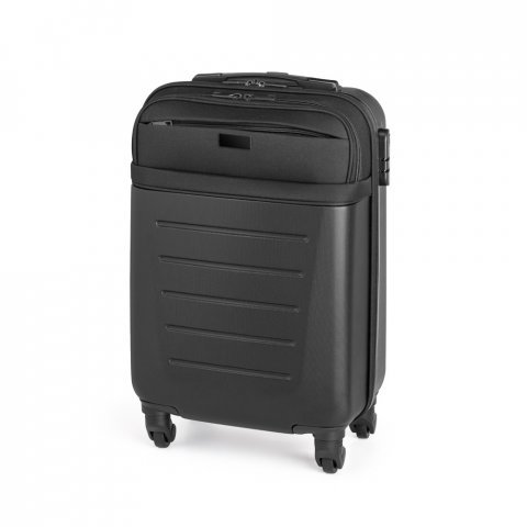 COIMBRA. Mala de viagem executivo em ABS e 600D com 4 rodas duplas e interior forrado (33 L) - Preto