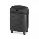 COIMBRA. Mala de viagem executivo em ABS e 600D com 4 rodas duplas e interior forrado (33 L) - Preto
