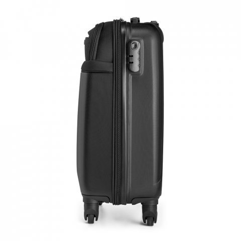 COIMBRA. Mala de viagem executivo em ABS e 600D com 4 rodas duplas e interior forrado (33 L) - Preto