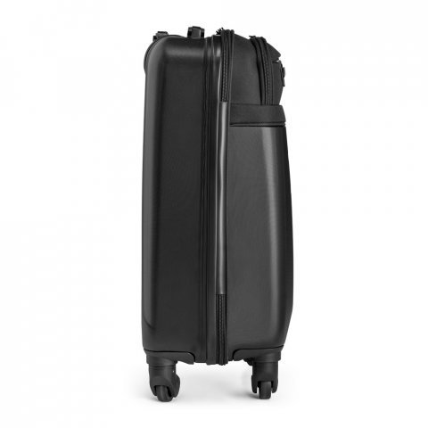 COIMBRA. Mala de viagem executivo em ABS e 600D com 4 rodas duplas e interior forrado (33 L) - Preto