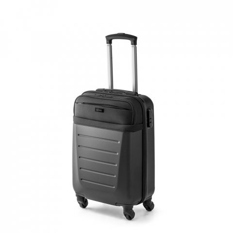 COIMBRA. Mala de viagem executivo em ABS e 600D com 4 rodas duplas e interior forrado (33 L) - Preto