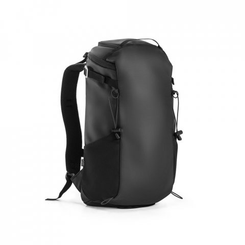 ALASCA. Mochila Hiking (14") com revestimento &agrave; prova de &aacute;gua em 600D poli&eacute;ster reciclado e 210D poli&eacute;ster reciclado (18 L) - Preto