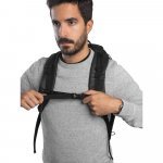 ALASCA. Mochila Hiking (14") com revestimento &agrave; prova de &aacute;gua em 600D poli&eacute;ster reciclado e 210D poli&eacute;ster reciclado (18 L) - Preto