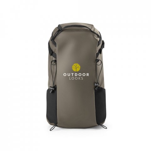 ALASCA. Mochila Hiking (14") com revestimento &agrave; prova de &aacute;gua em 600D poli&eacute;ster reciclado e 210D poli&eacute;ster reciclado (18 L) - Verde escuro