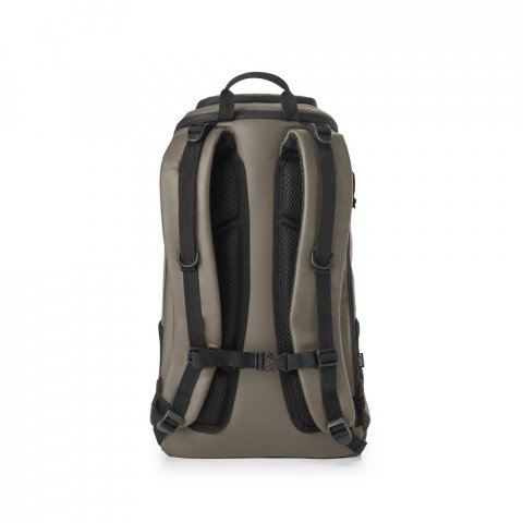 ALASCA. Mochila Hiking (14") com revestimento &agrave; prova de &aacute;gua em 600D poli&eacute;ster reciclado e 210D poli&eacute;ster reciclado (18 L) - Verde escuro