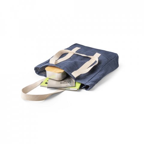 DENIM CASUAL. Sacola casual em denim reciclado (300 g/m&sup2;) - Azul