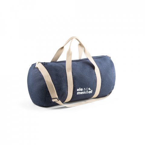 DENIM BAG. Sacola esportiva ou viagem em denim reciclado 25 L (300 g/m&sup2;) - Azul