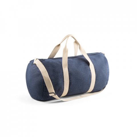 DENIM BAG. Sacola esportiva ou viagem em denim reciclado 25 L (300 g/m&sup2;) - Azul