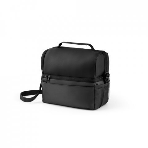 ZIPPERS COOLER. Cooler. Bolsa T&eacute;rmica em 300D e 840D Jacquard com interior forrado em PEVA 8.5 L - Preto