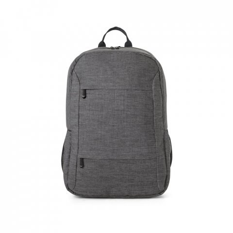 BUSINESS. Mochila para notebook (15.6") em poli&eacute;ster reciclado 300D com compartimento almofadado (18 L) - Cinza escuro