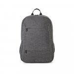 BUSINESS. Mochila para notebook (15.6") em poli&eacute;ster reciclado 300D com compartimento almofadado (18 L) - Cinza escuro