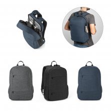 BUSINESS. Mochila para notebook (15.6") em poli&eacute;ster reciclado 300D com compartimento almofadado (18 L)
