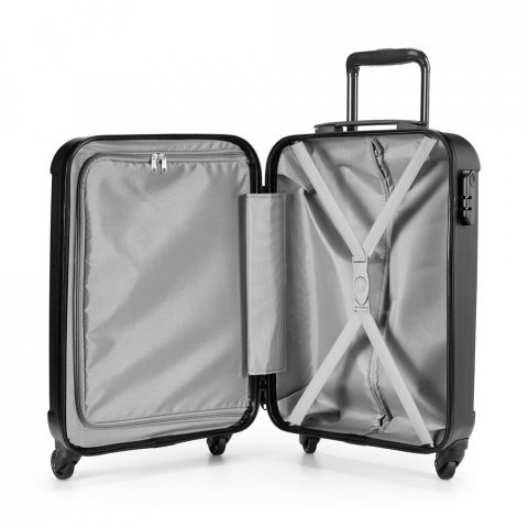 VIGO. Mala de viagem executivo em ABS com interior forrado (31 L) - Preto