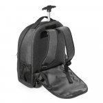 EINDHOVEN. Mochila trolley para notebook (15.6'') em 600D de alta densidade e poli&eacute;ster 600D imperme&aacute;vel (21 L) - Cinza escuro