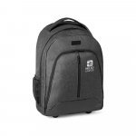 EINDHOVEN. Mochila trolley para notebook (15.6'') em 600D de alta densidade e poli&eacute;ster 600D imperme&aacute;vel (21 L) - Cinza escuro