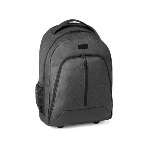 EINDHOVEN. Mochila trolley para notebook (15.6'') em 600D de alta densidade e poli&eacute;ster 600D imperme&aacute;vel (21 L) - Cinza escuro