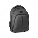 EINDHOVEN. Mochila trolley para notebook (15.6'') em 600D de alta densidade e poli&eacute;ster 600D imperme&aacute;vel (21 L) - Cinza escuro