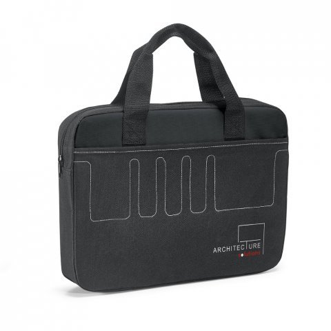 FRANKFURT. Pasta de congresso em 600D com interior forrado - Preto