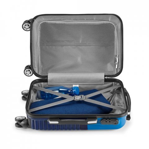 PERTH. Mala de viagem executivo em ABS e PC com interior forrado (33 L) - Azul