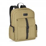 ADVENTURE. Mochila para notebook 15.6'' em algod&atilde;o canvas pr&eacute;-lavado - Marron claro