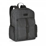 ADVENTURE. Mochila para notebook 15.6'' em algod&atilde;o canvas pr&eacute;-lavado - Cinza escuro