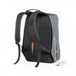 AVEIRO. Mochila para notebook (15.6'') com sistema antirroubo em 900D de alta densidade e tarpaulin (25 L) - Cinza