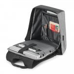 AVEIRO. Mochila para notebook (15.6'') com sistema antirroubo em 900D de alta densidade e tarpaulin (25 L) - Cinza