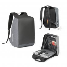 AVEIRO. Mochila para notebook (15.6'') com sistema antirroubo em 900D de alta densidade e tarpaulin (25 L)
