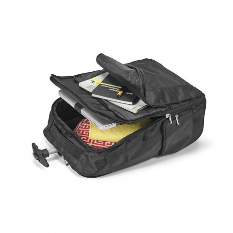 AVENIR. Mochila trolley para notebook 17'' em 1680D e 300D - Preto