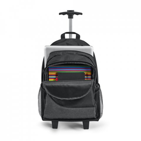 CARDIFF. Mochila trolley para notebook 15.6'' em 300D - Cinza