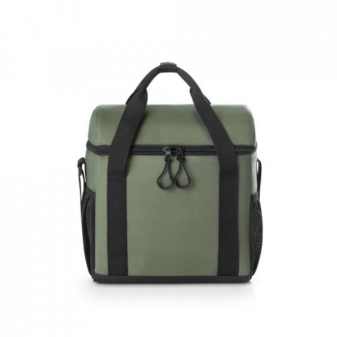 ROMA M. Cooler. Bolsa t&eacute;rmica almofadada em ripstop poli&eacute;ster reciclado 600D com interior forrado em PEVA 11 L - Verde escuro