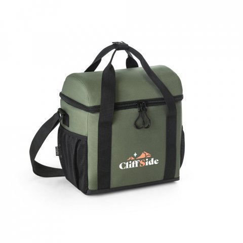 ROMA M. Cooler. Bolsa t&eacute;rmica almofadada em ripstop poli&eacute;ster reciclado 600D com interior forrado em PEVA 11 L - Verde escuro