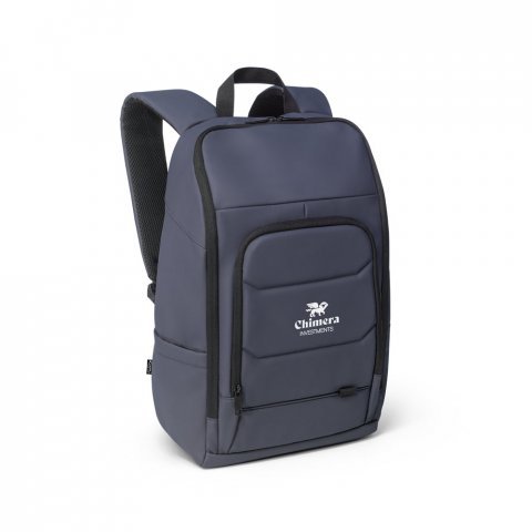 TOULON. Mochila para notebook (16") em poli&eacute;ster reciclado 600D de alta densidade, com revestimento resistente &agrave; &aacute;gua (19 L) - Azul