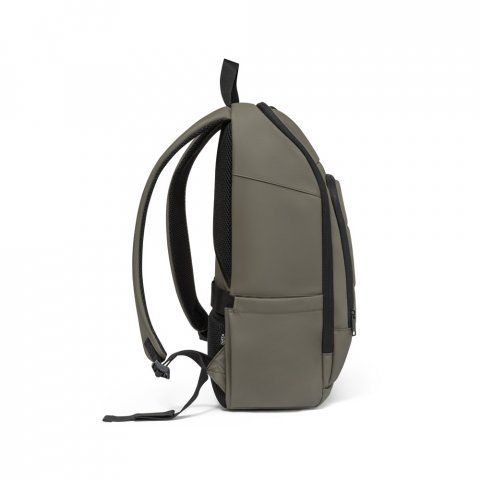 TOULON. Mochila para notebook (16") em poli&eacute;ster reciclado 600D de alta densidade, com revestimento resistente &agrave; &aacute;gua (19 L) - Verde escuro