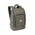 TOULON. Mochila para notebook (16") em poli&eacute;ster reciclado 600D de alta densidade, com revestimento resistente &agrave; &aacute;gua (19 L) - Verde escuro