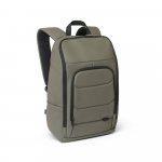 TOULON. Mochila para notebook (16") em poli&eacute;ster reciclado 600D de alta densidade, com revestimento resistente &agrave; &aacute;gua (19 L) - Verde escuro