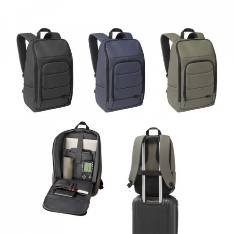 TOULON. Mochila para notebook (16") em poli&eacute;ster reciclado 600D de alta densidade, com revestimento resistente &agrave; &aacute;gua (19 L)