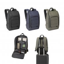 TOULON. Mochila para notebook (16") em poli&eacute;ster reciclado 600D de alta densidade, com revestimento resistente &agrave; &aacute;gua (19 L)