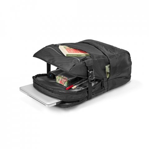 ZIPPERS BPACK. Mochila para notebook (15.6')' em 840D jacquard e 300D (25 L) - Preto