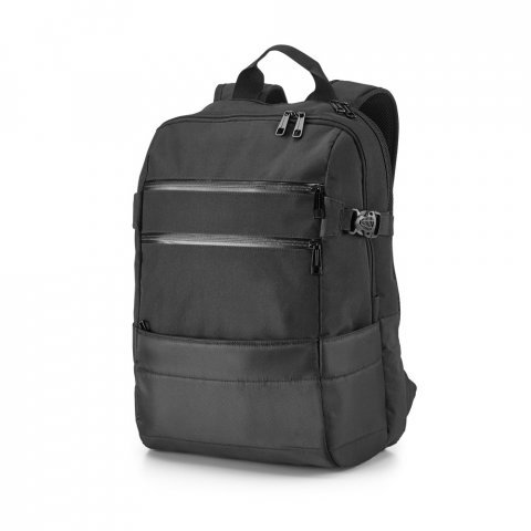 ZIPPERS BPACK. Mochila para notebook (15.6')' em 840D jacquard e 300D (25 L) - Preto