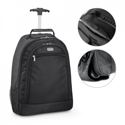NOTE. Mochila trolley para notebook (15.6'') em 1680D e 300D com 2 rodas (24 L)