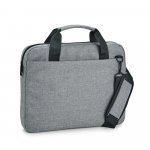 GRAPHS LAPTOP. Pasta para notebook (14'') em 600D de alta densidade com compartimento forrado e almofadado - Cinza claro