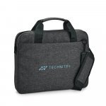 GRAPHS LAPTOP. Pasta para notebook (14'') em 600D de alta densidade com compartimento forrado e almofadado - Cinza escuro