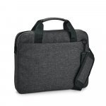GRAPHS LAPTOP. Pasta para notebook (14'') em 600D de alta densidade com compartimento forrado e almofadado - Cinza escuro
