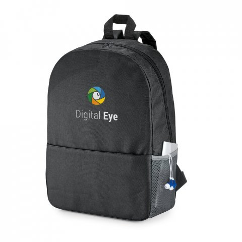 HEXA. Mochila para notebook (15.6'') em 600D com compartimento almofadado (16 L) - Cinza escuro
