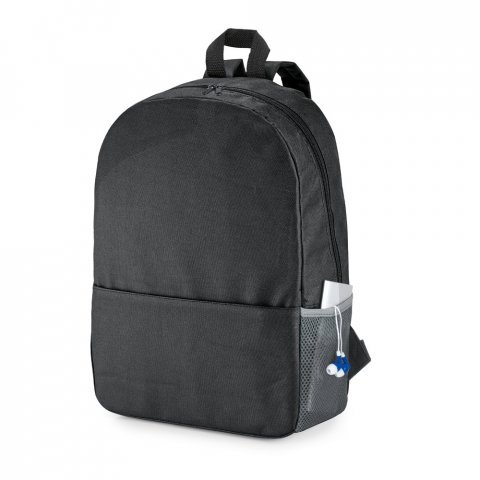 HEXA. Mochila para notebook (15.6'') em 600D com compartimento almofadado (16 L) - Cinza escuro