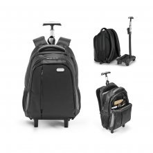 MIAMI. Mochila trolley para notebook (17'') em Nylon 999 imperme&aacute;vel com 2 rodas e sistema de prote&ccedil;&atilde;o integrado (30 L)